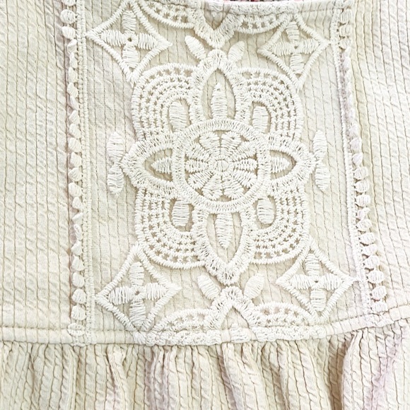 Anthropologie Reath & Wren Cream Embroidered Babydoll Camisole Top - Picture 5 of 5